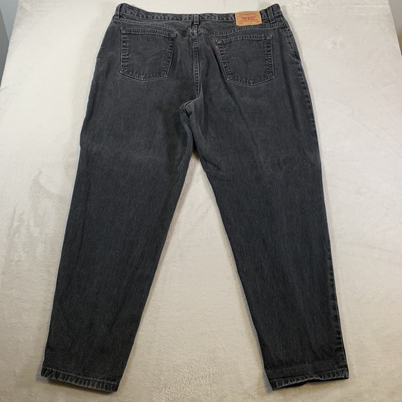 Vintage Levis Jeans Mens 40X30‎ Gray Relaxed Fit Tapered Leg Dark Wash 550 Model - Picture 1 of 14